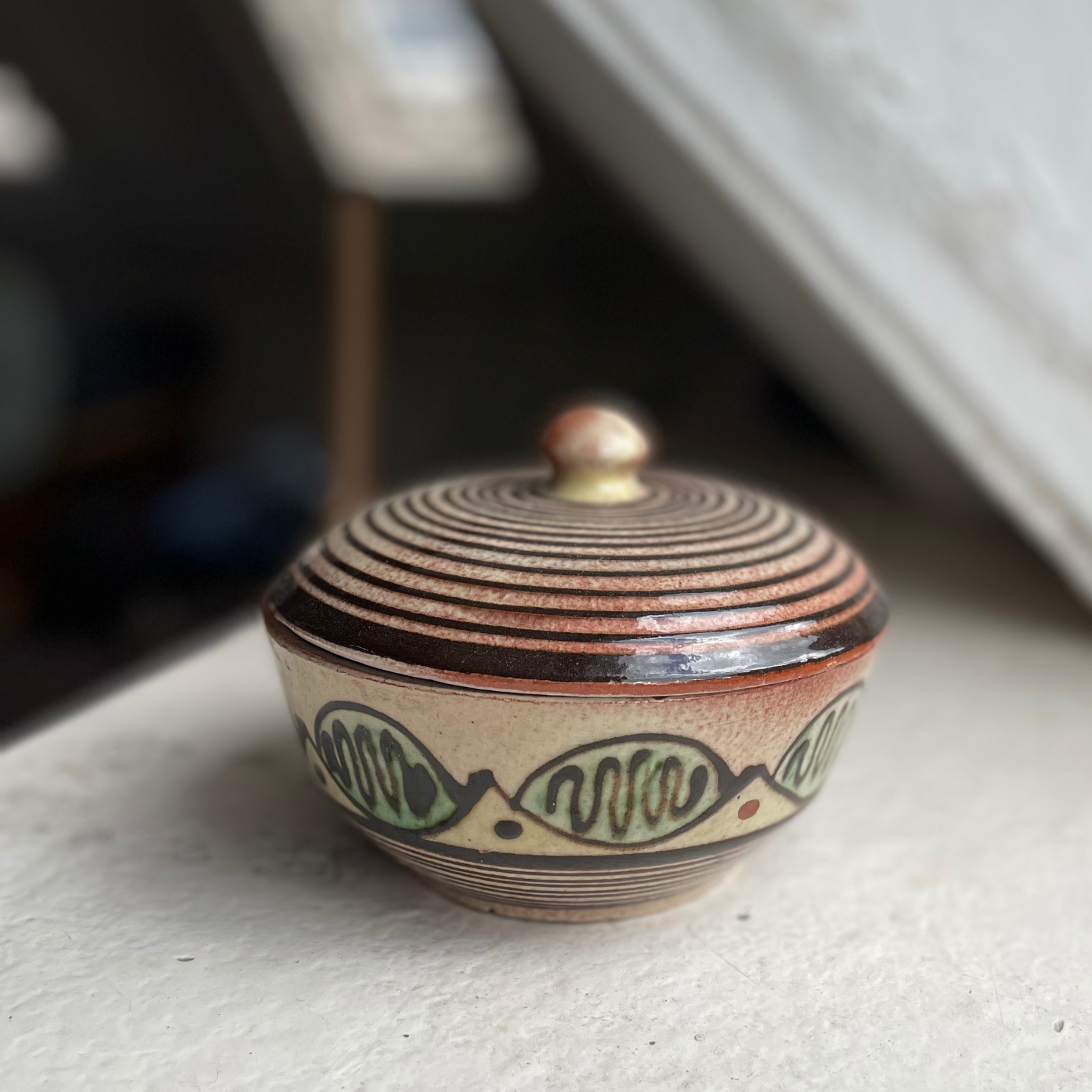 UYUM %uyum_store% Vintage Bowl with lid Decoration