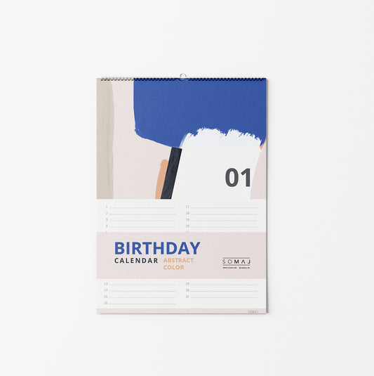 SOMAJ %uyum_store% Birthday Calendar Calendars, Organizers & Planners